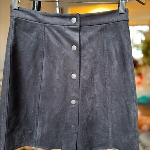 Wilfred Free (Aritzia) Charcoal Button-Up Mini Skirt